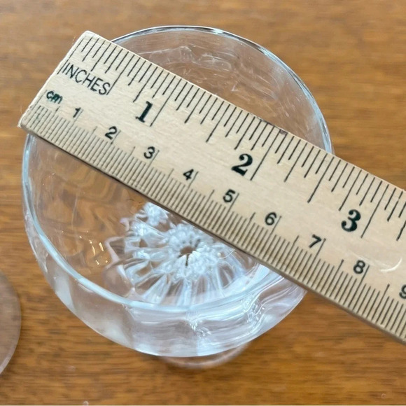 Krosno Poland Optic Crystal Wine Goblets Set of Six - Picture 4 of 8